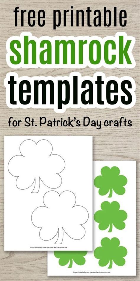 Free Printable Shamrock Templates Includes Green Shamrocks St