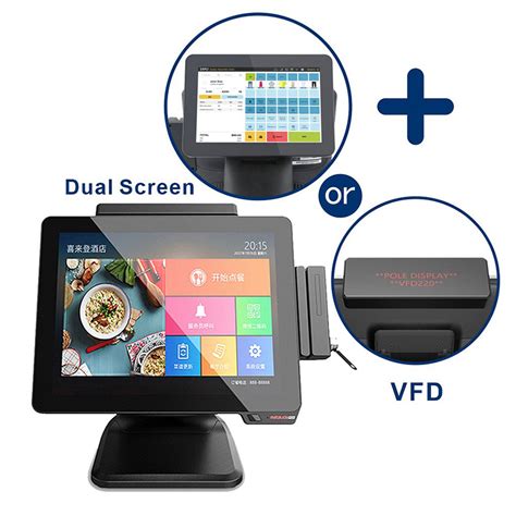 Hot Inch All In One Pos System Dual Screen Cash Register Windows