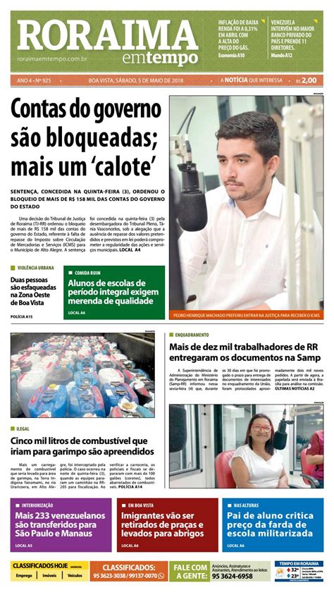 Jornal Roraima Em Tempo Edi O By Roraimaemtempo Issuu