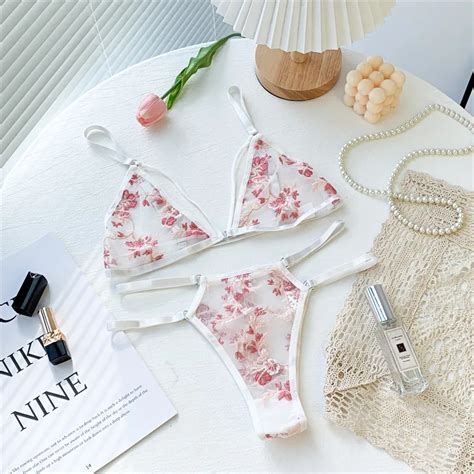Ensemble De Lingerie Sexy En Dentelle Pour Femmes Soutien Gorge
