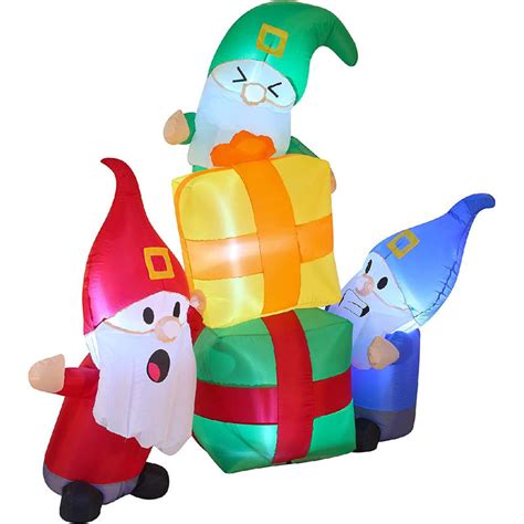 The Holiday Aisle® 6 Ft Long Inflatable Gnomes Stacking Ts With