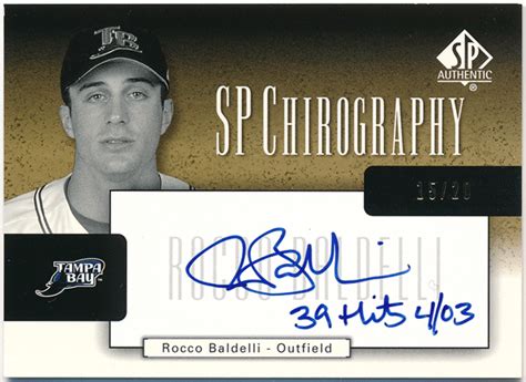 Yahoo オークション Rocco Baldelli MLB 2004 UD SP Authentic SP Ch