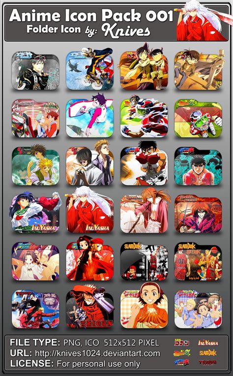 Anime Folder Icon Pack 001 By Knives By Knives1024 On DeviantArt