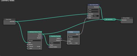 Node Editor Distribute Points On Faces And Geometry Proximity