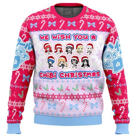 High School DXD Chibi Girls Ugly Christmas Sweater - Anime Ape