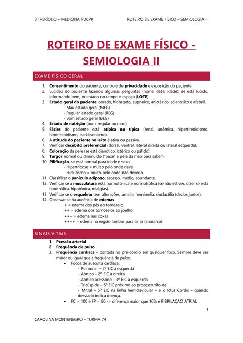 Solution Roteiro De Exame F Sico Semiologia Ii P Studypool