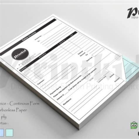 Jual Cetak Nota Invoice Form Ukuran A4 2 Ply Cetak 2 Warna Kota