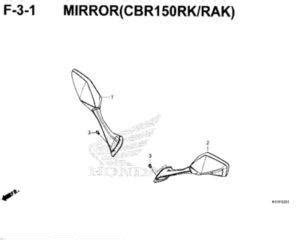 Spion Mirror Assy R Back New CBR 150R K45N K45R 88110K45NA1