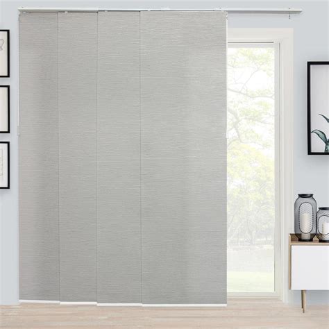 Chicology Slate Adjustable Sliding Panel Track Blind With 23 In Slats