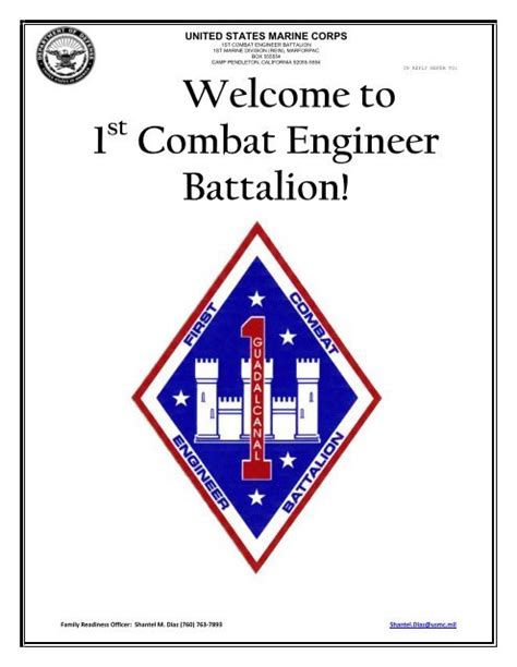 Welcome To 1 Combat Engineer Battalion 1st Marine Division