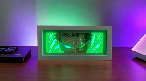 Luffy One Piece Led Light Box With Anime Paper Carving Gear Etsy