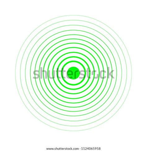 Radar Screen Concentric Circle Elements Vector Stock Vector Royalty