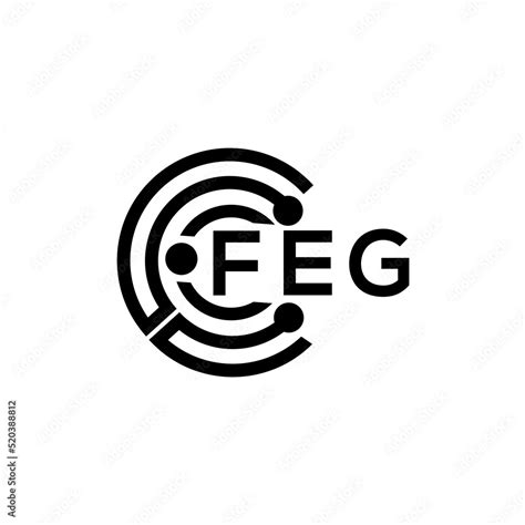 feg letter technology logo designfeg creative initials monogram vector