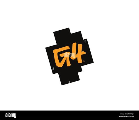 G4 American TV channel, rotated logo, white background Stock Photo - Alamy