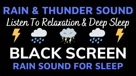 Rain And Thunder Sound Listen To Relaxation And Deep Sleep Black