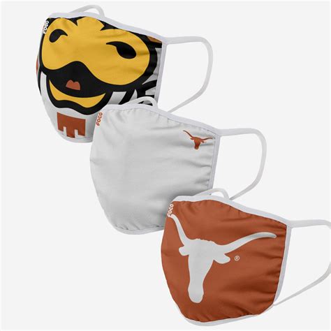 Texas Longhorns Bevo Mascot 3 Pack Face Cover FOCO