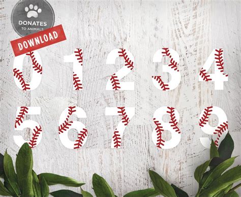 Baseball Numbers SVG Baseball SVG Bundle Softball SVG Bundle Etsy