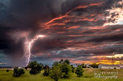 Colorado Sunset And Lightning Storms And Lightning Scott Smith