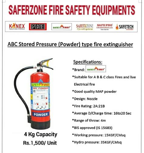 Dry Powder Type Abc Stored Pressure F E Kg Safety First At Rs