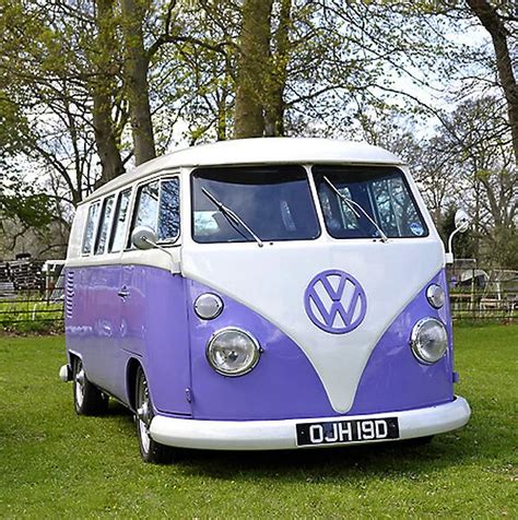 Vw Volkswagen Classic Camper Van 1966 Purple And White 11487232