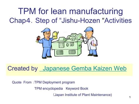 TPM For Lean Manufacturing Chp4 Step Of Jlshu Hozen Activities PPT