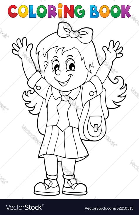 Happy Girl Coloring Pages