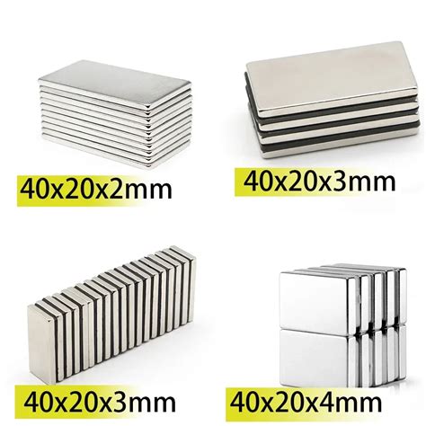 40x20x2-40x20x3-40x20x4-40x20x5-N35-NdFeB-Block-Neodymium-40x20-Magnet ...