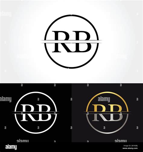 Letra Abstracta Rb Logo Design Plantilla Vectorial Diseño De Logotipo