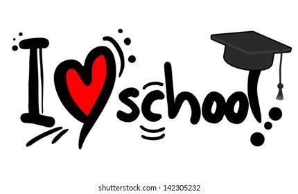 Love School Stock Vector (Royalty Free) 142305232 | Shutterstock