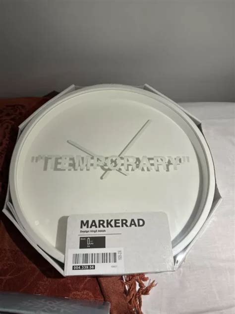 OROLOGIO DA PARETE Ikea Markerad Temporaneo Virgil Abloh Nuovissimo