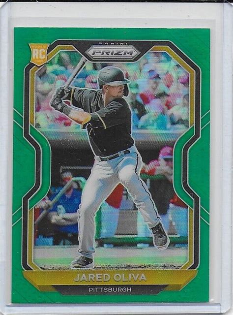 2021 Panini PRIZM Baseball Jared Oliva RC Green PRIZM Pittsburgh