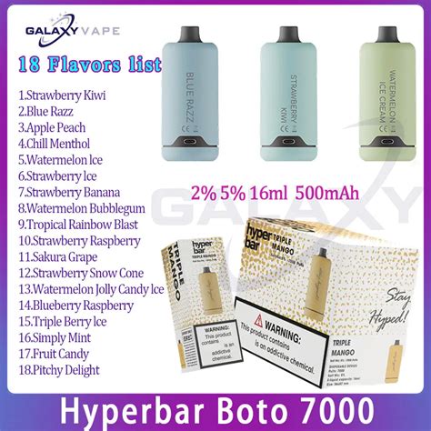 Original Hyperbar Boto Puff Disposable Vape Pen Flavors