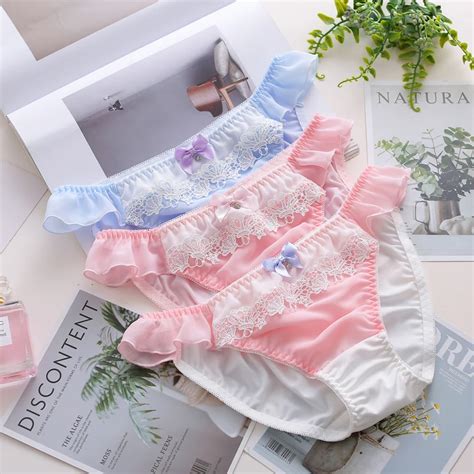 Japanese Soft Girl Lovely Girl Underwear Princess Bow Knot Low Waist