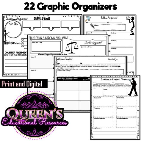 Evidence Graphic Organizers And Rubrics Bundle Made By Teachers