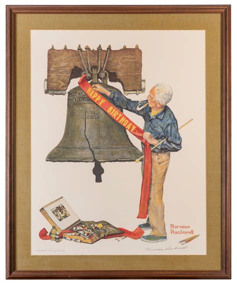 Lot Detail Rockwell Norman American Liberty Bell Celeb