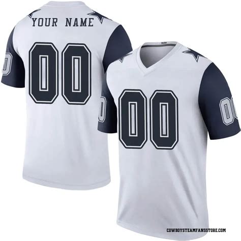 Nike Custom Dallas Cowboys Legend White Color Rush Jersey Mens