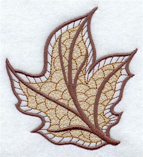 Crunchy Autumn Leaves Embroidered Waffle Weave Handdish Towel Etsy