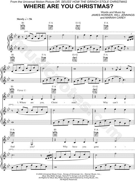 Faith Hill Where Are You Christmas Piano Accompaniment Sheet Music In Bb Major Download