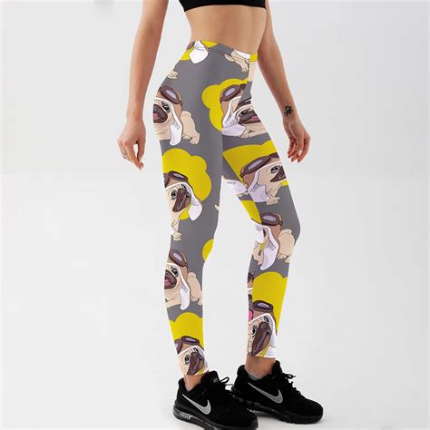 Qickitout Women Leggings For Fitness Push Up Sexy Digital Print Cartoon