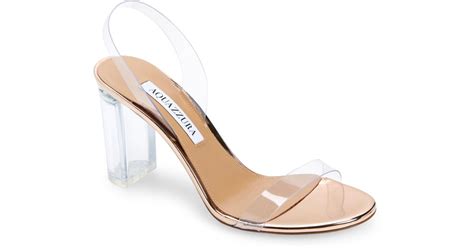 Aquazzura So Nude Slingback Sandal In Metallic Lyst