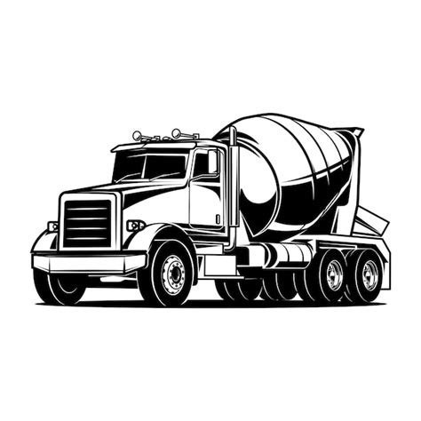 Premium Vector Concrete Mixer Cement Beton Truck