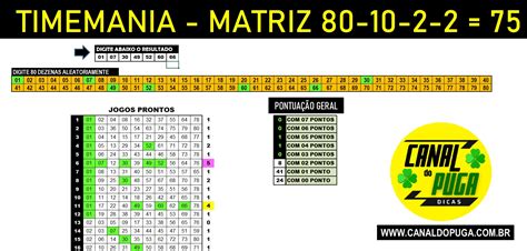 Planilha Timemania Fechamento Reduzido De 80 Dezenas CANAL DO PUGA