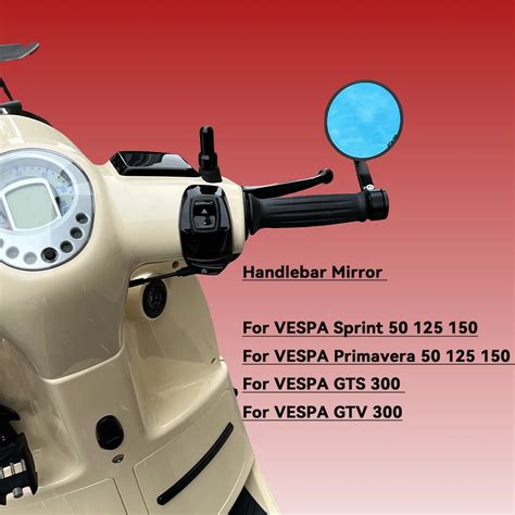 For Vespa Piaggio Motorcycle Rearview Mirrors Scooter Accessories Sprint Primavera Gtv Gts Lt S