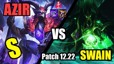 Azir MID vs Swain S Hra CZ SK 12 22 Patch Klasický early build