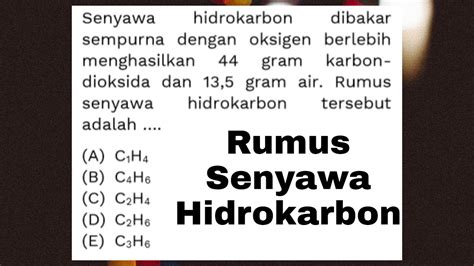 Rumus Senyawa Hidrokarbon Youtube