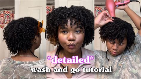 Very Detailed Wash And Go Tutorial On Type 4 Natural Hair Youtube