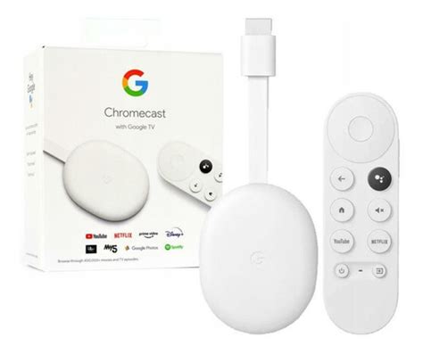 Google Chromecast Con Google Tv De Voz Full Hd Y K App