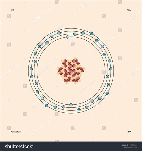 Bohr Model Representation Gallium Atom Number Stock Vector (Royalty ...