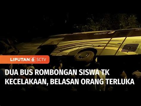 Dua Bus Rombongan Siswa TK Alami Kecelakaan Belasan Orang Terluka