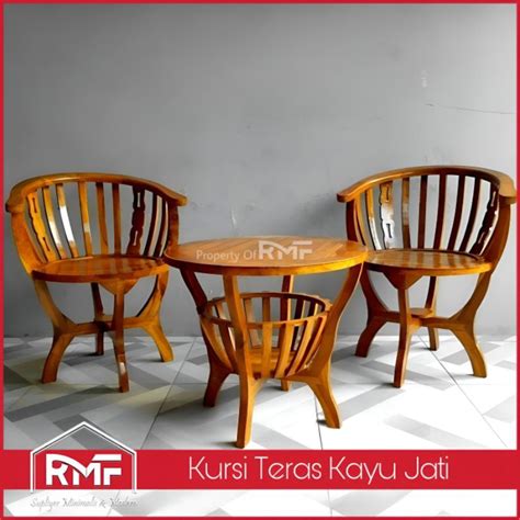 Jual Kursi Teras Kayu Jati Minimalis Mangkok Jepara Shopee Indonesia